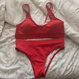 High waisted bikini set